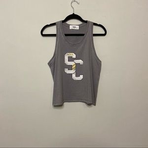Soul Cycle Class Distressed Stone Washed Activewear Tank Top Muscle Tee Medium